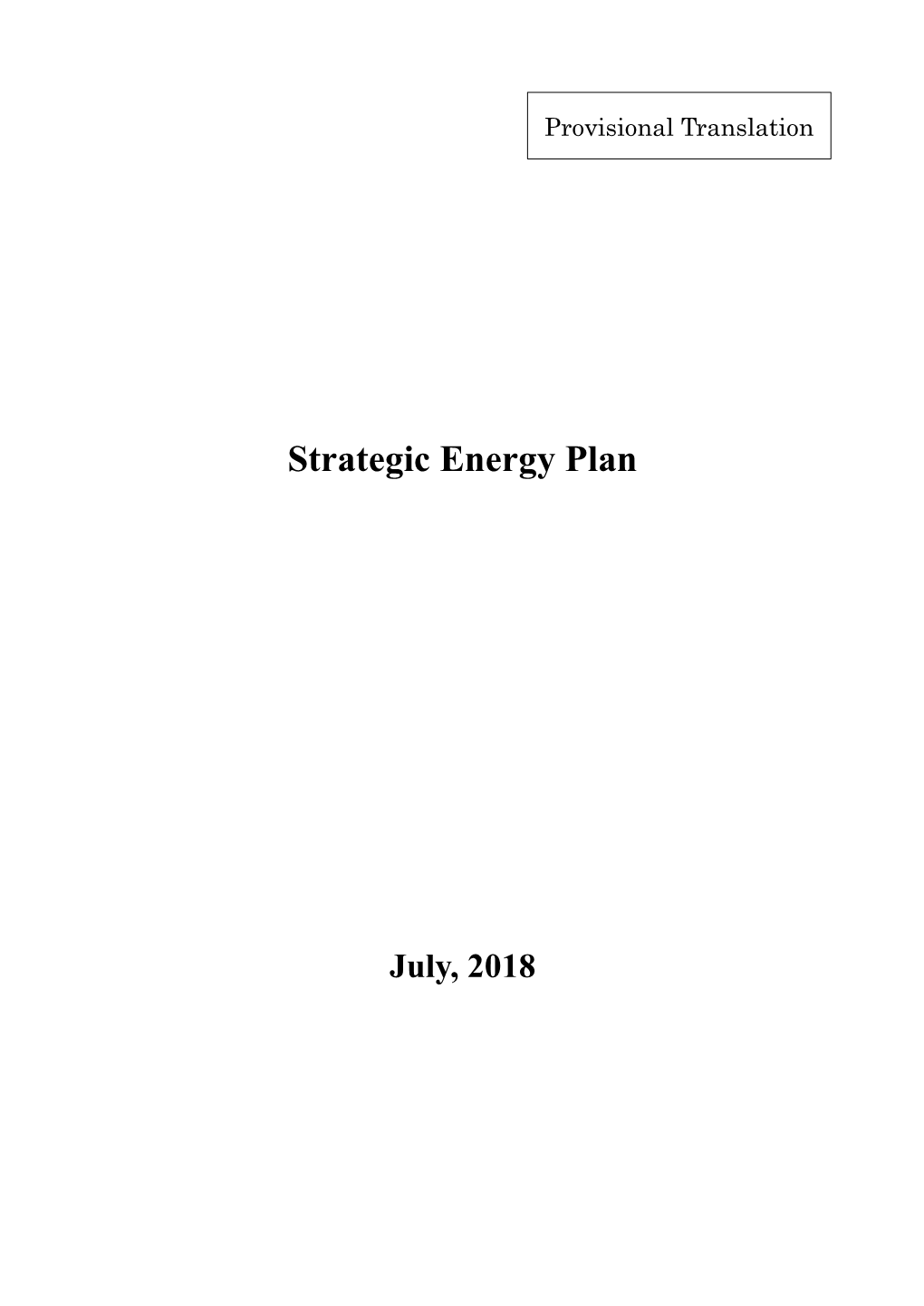 Strategic Energy Plan