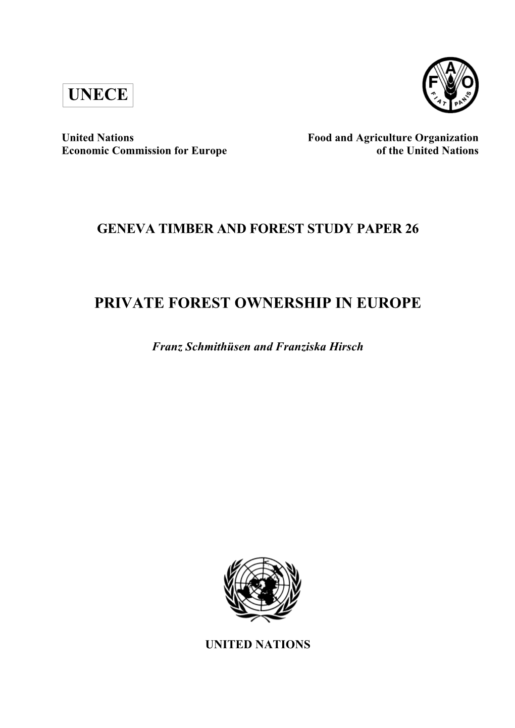 Private Forest Ownership in Europe