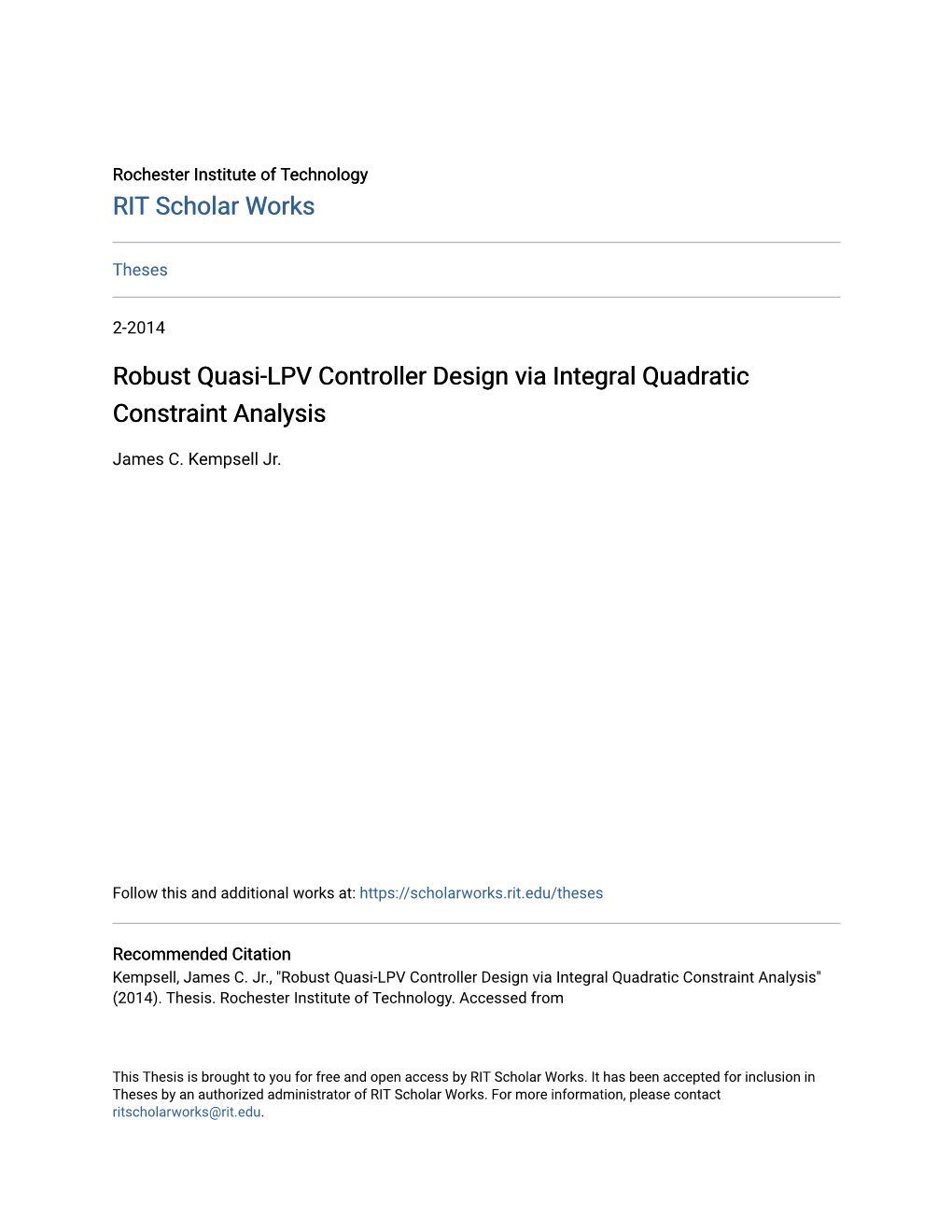 Robust Quasi-LPV Controller Design Via Integral Quadratic Constraint Analysis