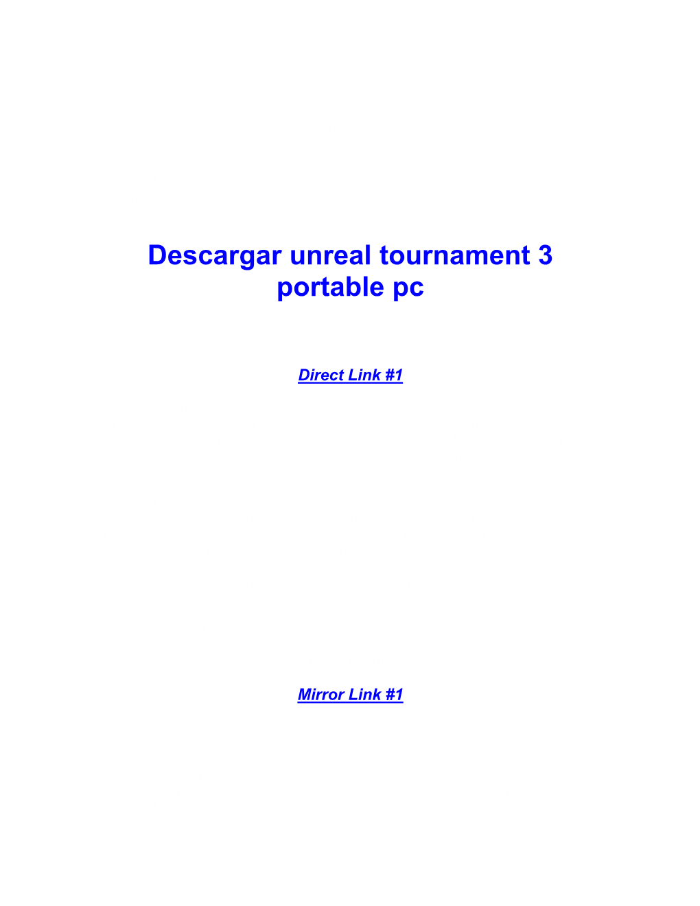 Descargar Unreal Tournament 3 Portable Pc