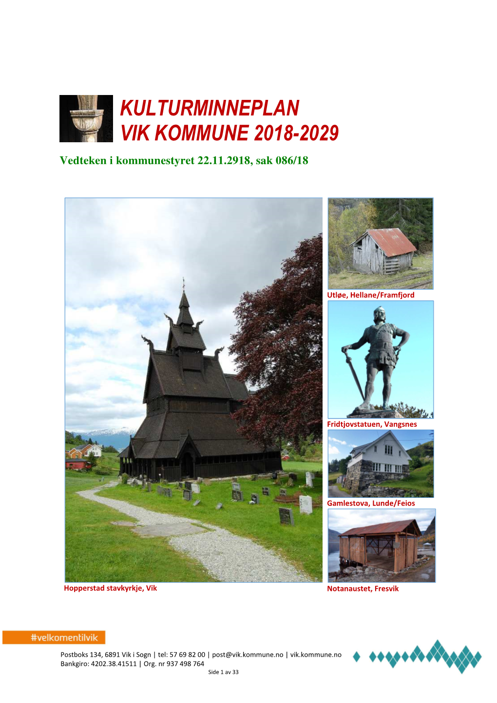 Kulturminneplan Vik Kommune 2018-2029