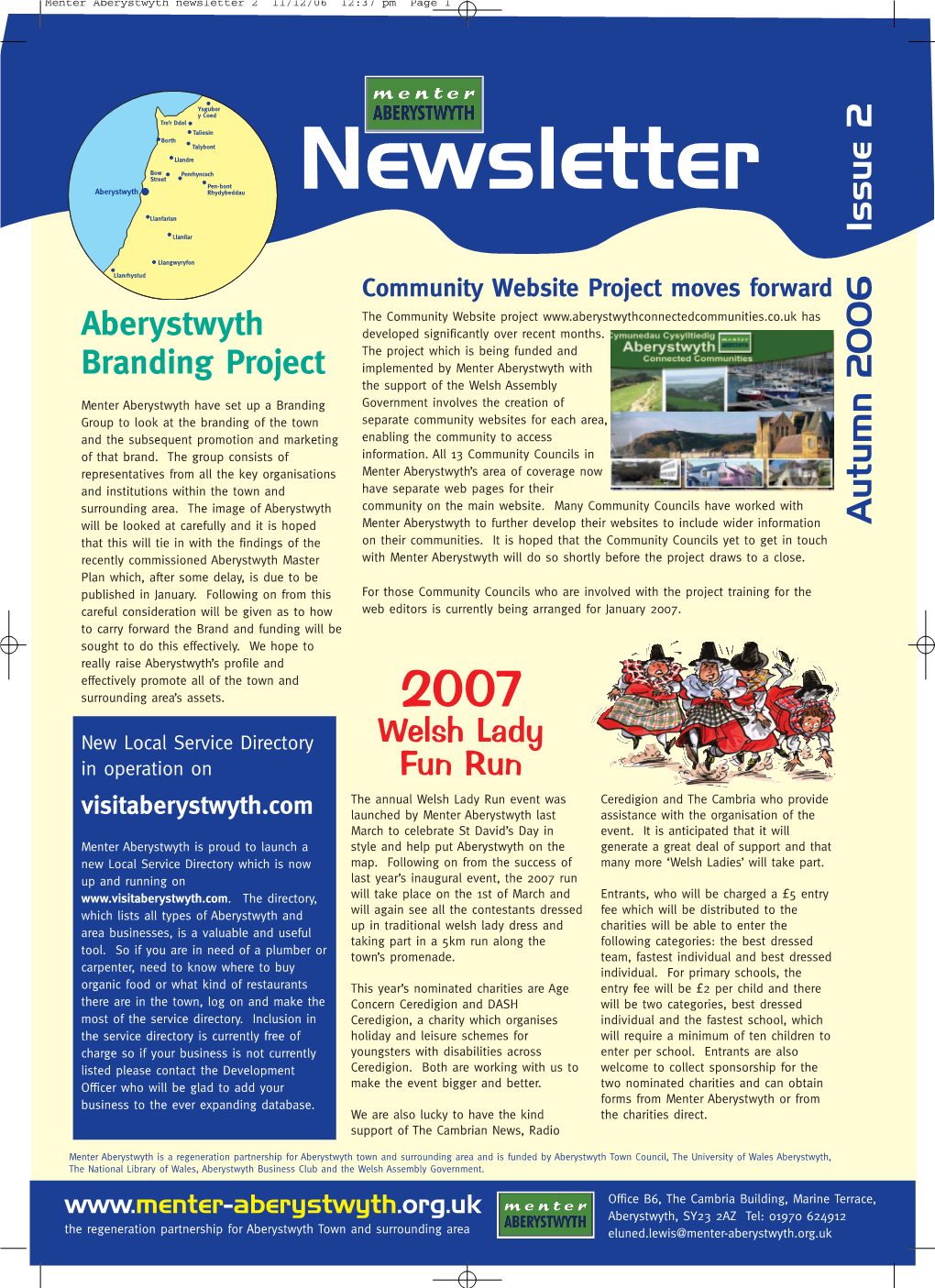 Menter Aberystwyth Newsletter 2 11/12/06 12:37 Pm Page 1