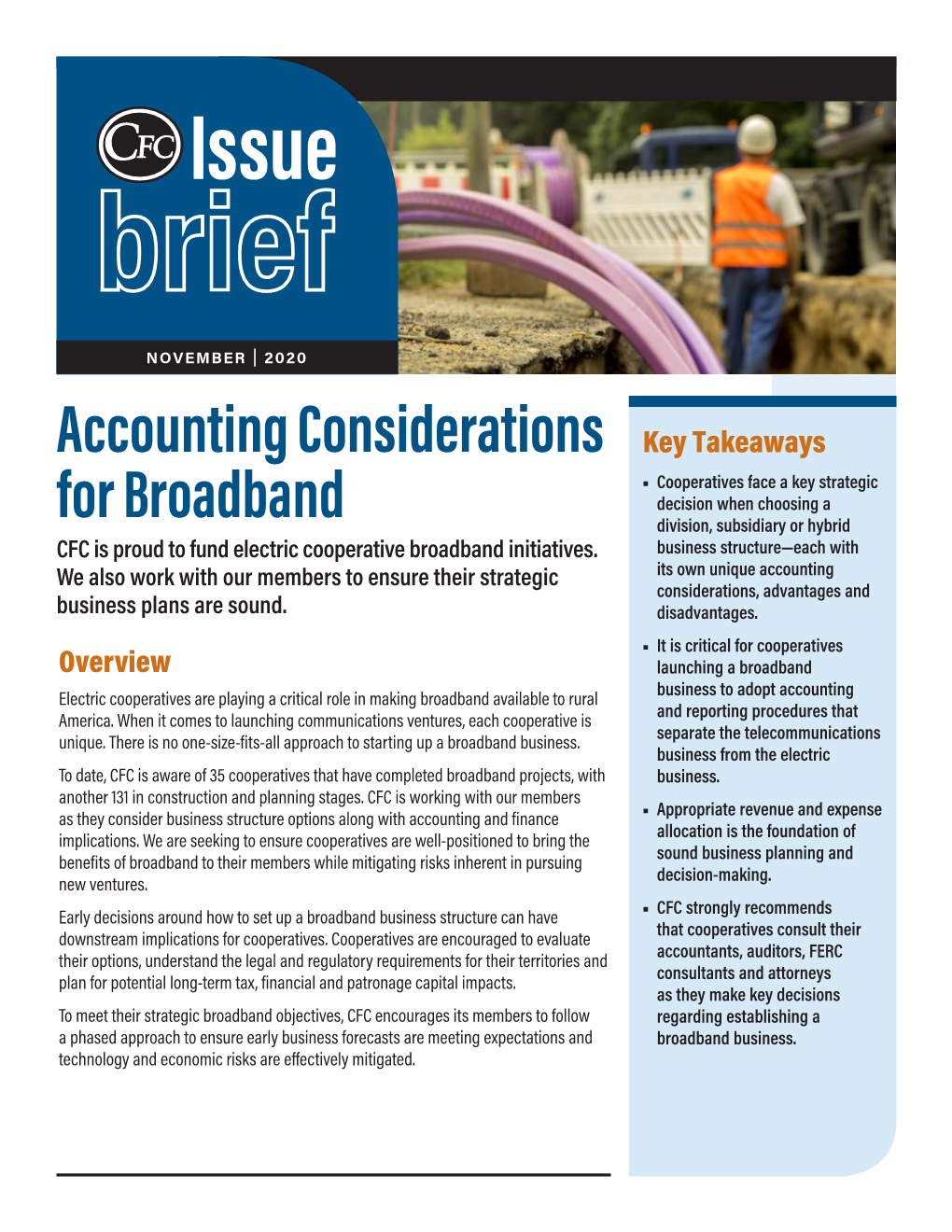 Accounting Considerations for Broadband