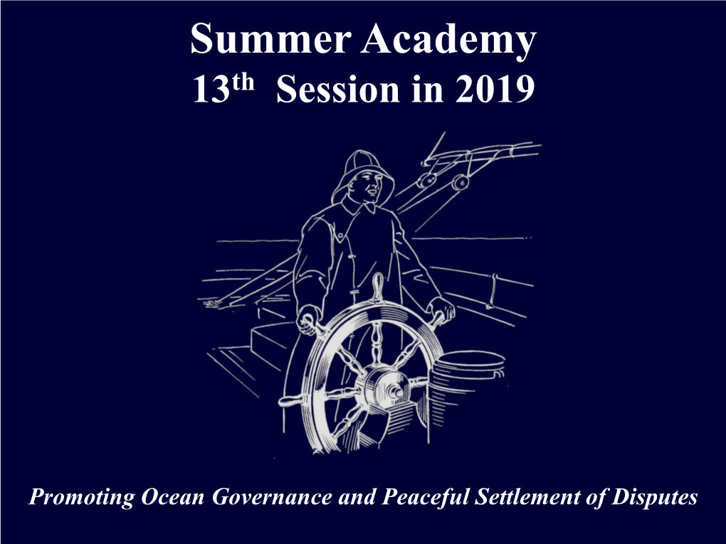 Summer Academy 13Th Session in 2019