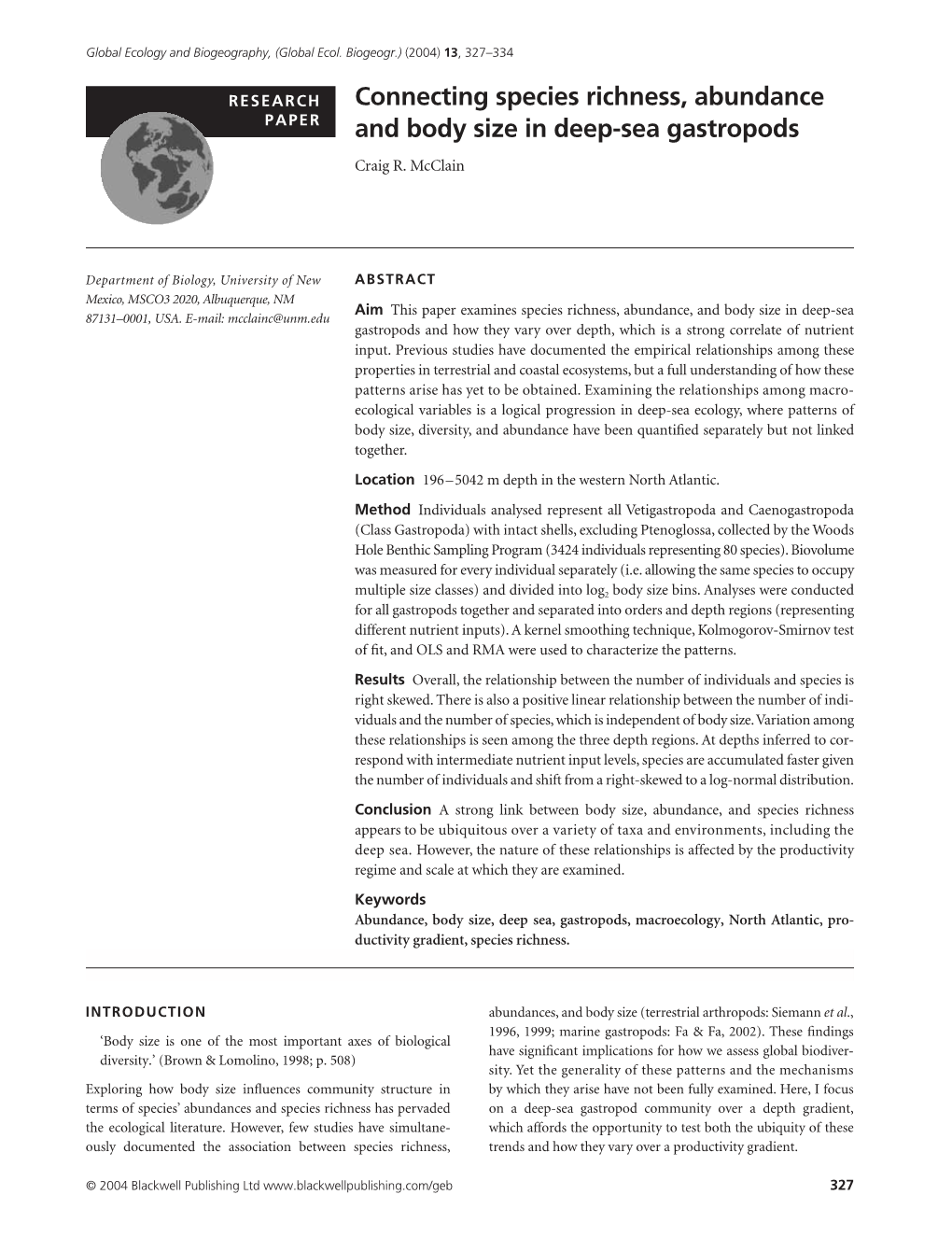 Connecting Species Richness, Abundance, And