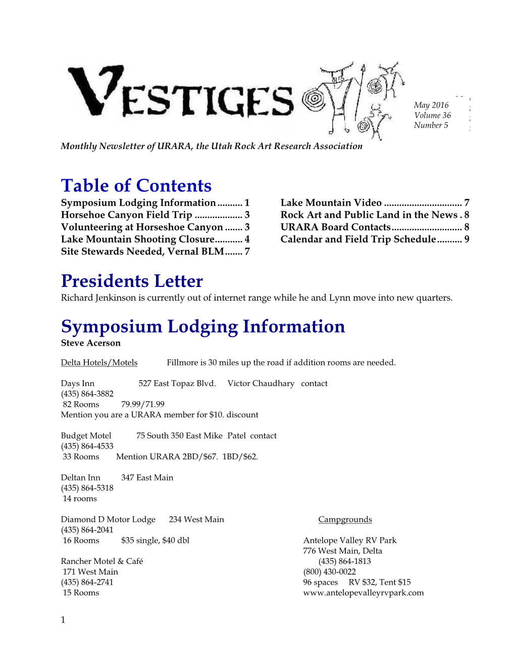 Vestiges May 2004Volume24number5