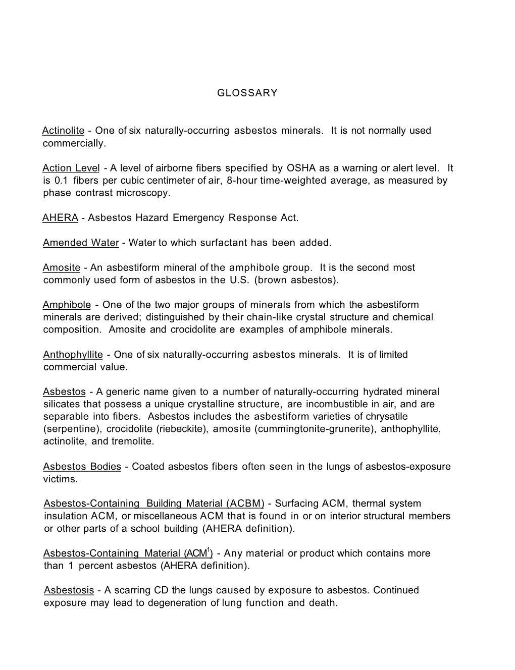 GLOSSARY Actinolite