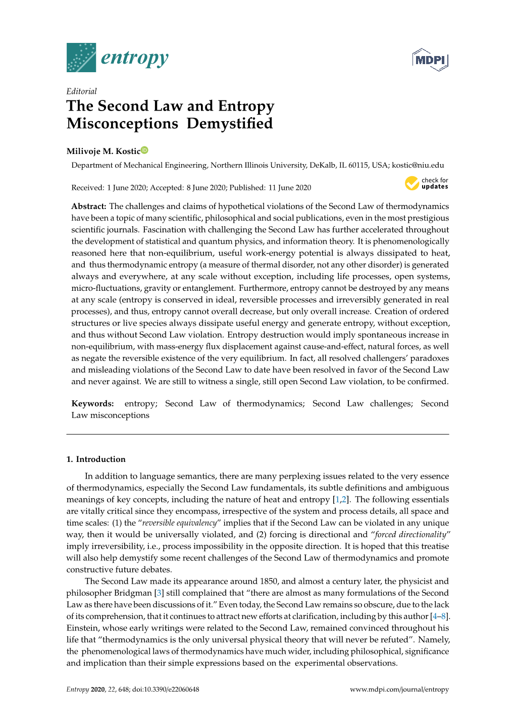 The Second Law and Entropy Misconceptions Demystified