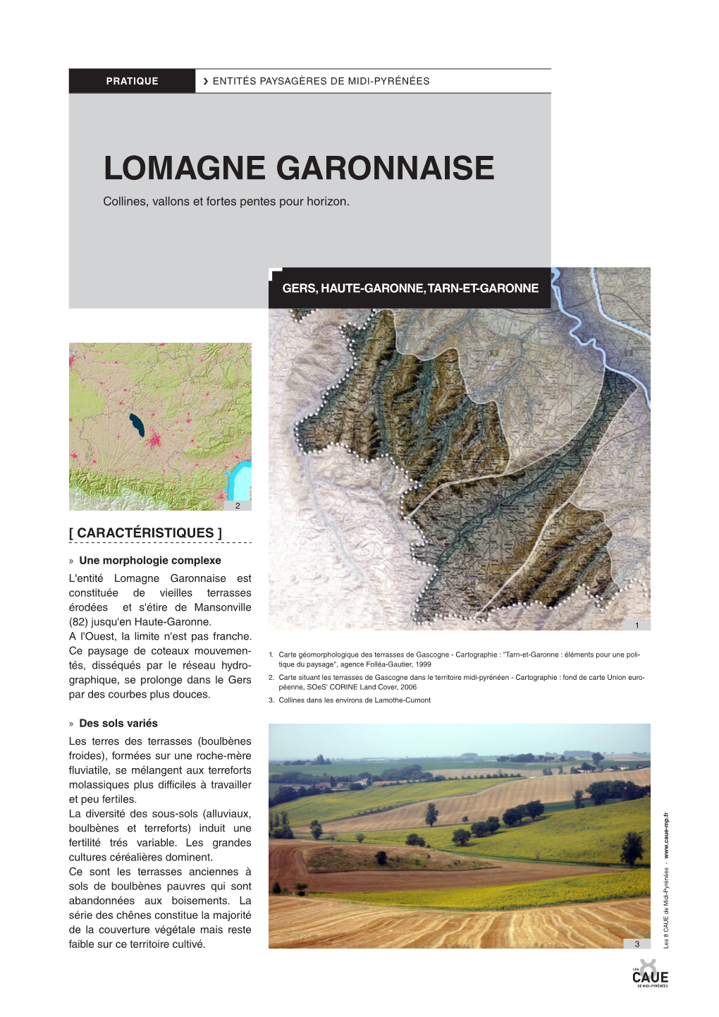 LOMAGNE GARONNAISE Collines, Vallons Et Fortes Pentes Pour Horizon