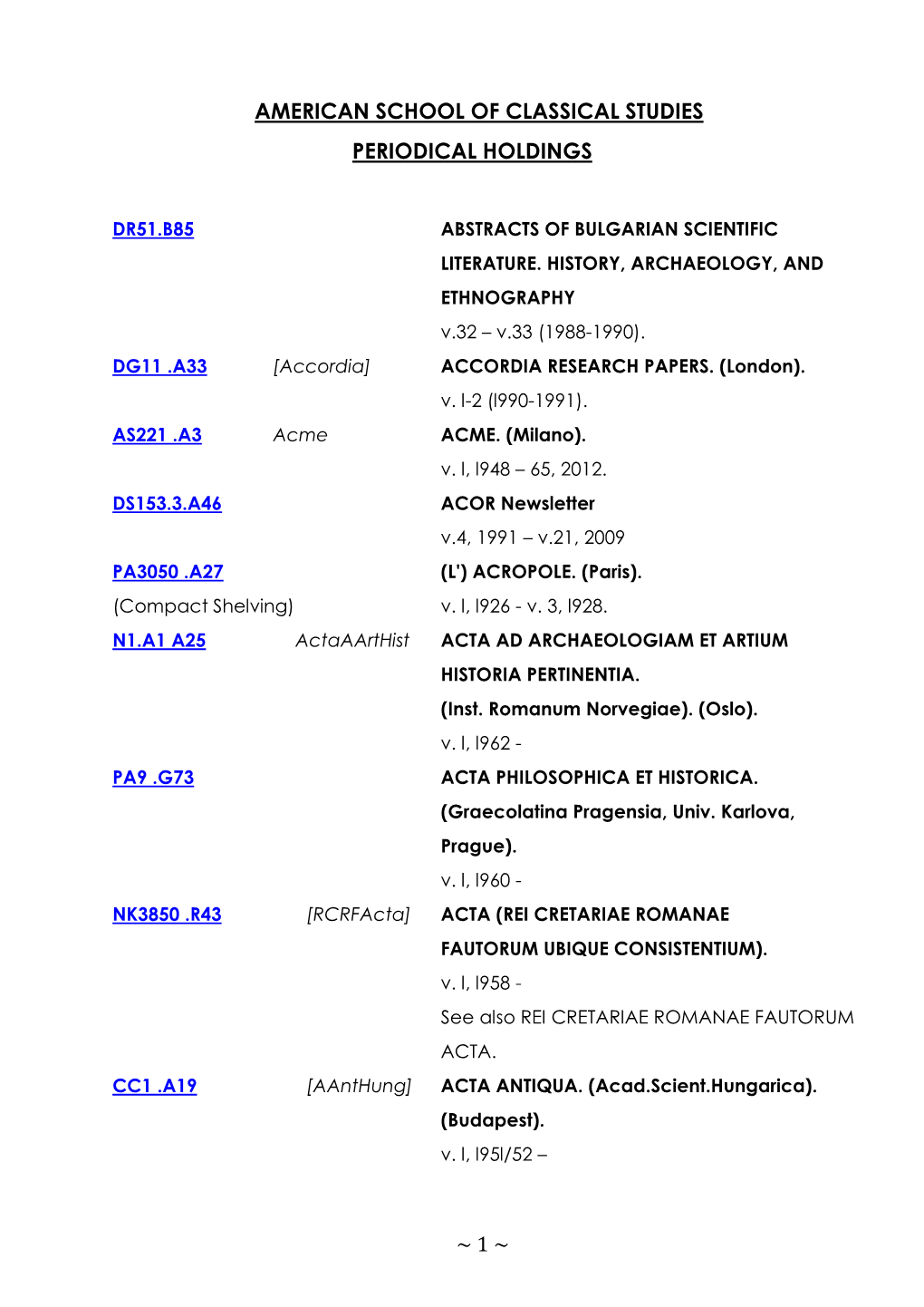 Periodical Holdings