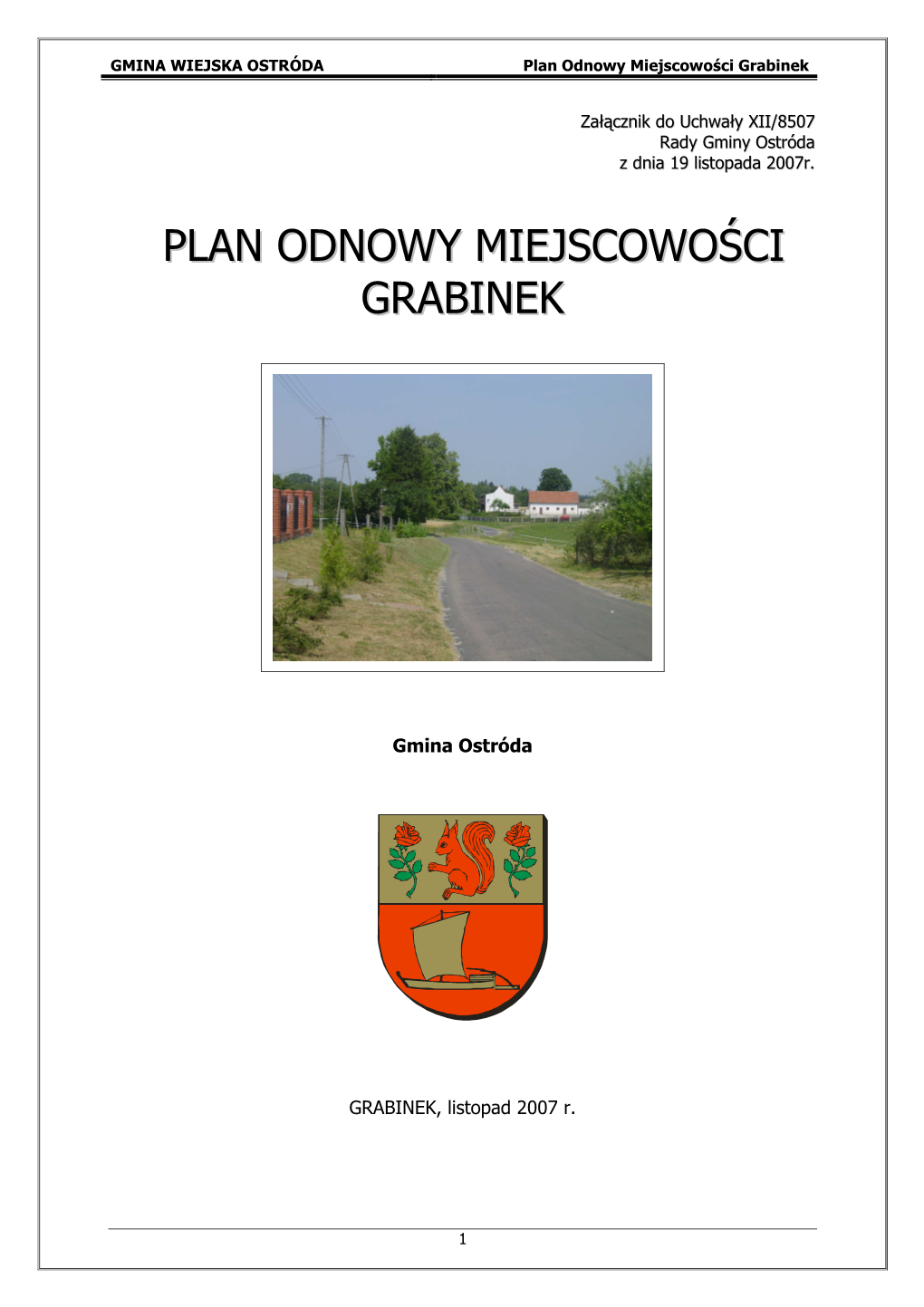 Plan Odnowy Miejscowości Grabinek