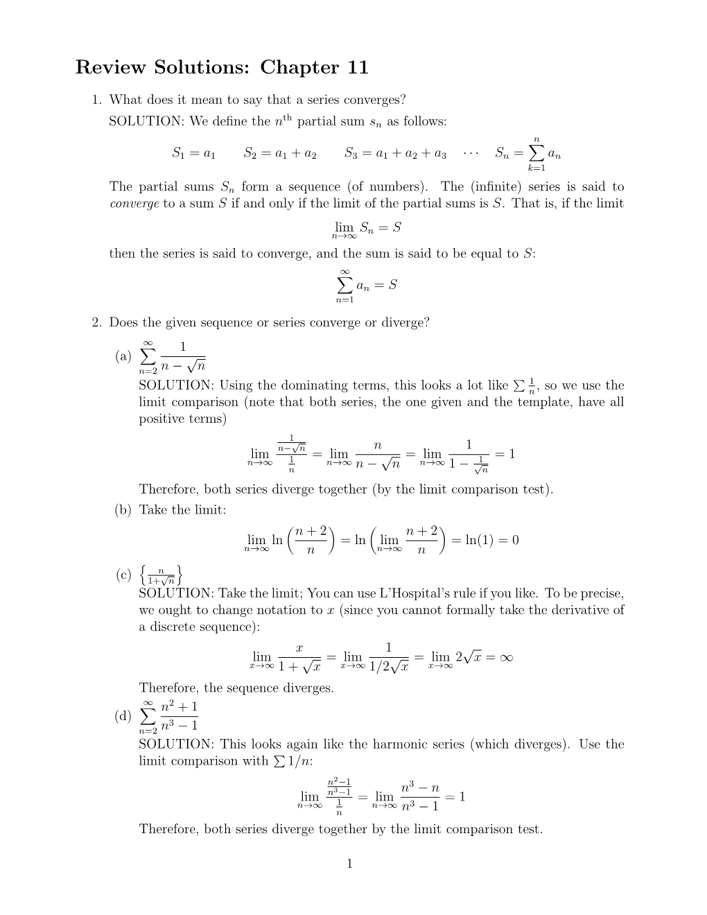 Review Solutions: Chapter 11