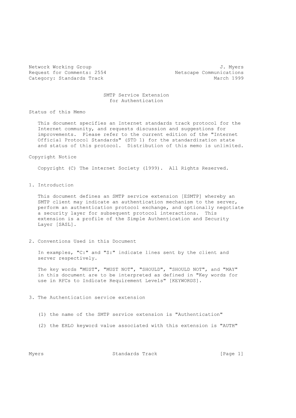 2554 Netscape Communications Category: Standards Track March 1999