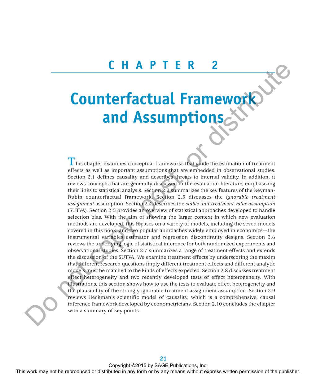 Counterfactual Framework and Assumptions