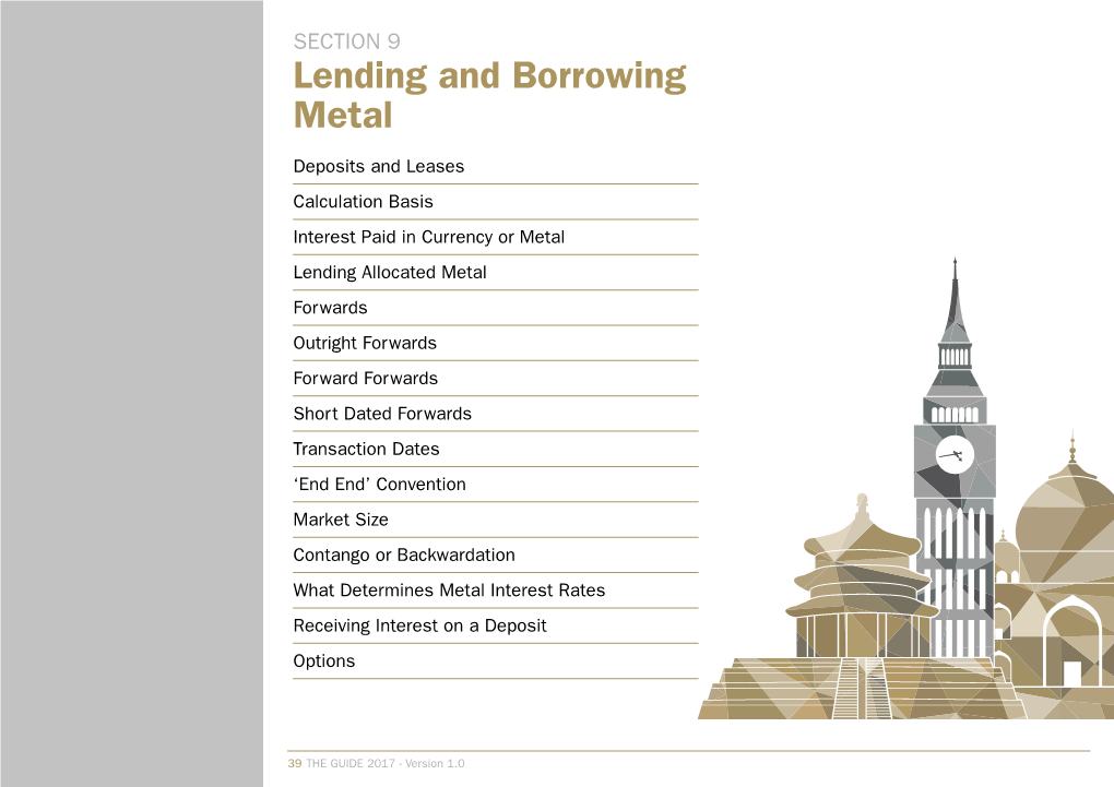 Lending and Borrowing Metal Lending Allocated Metal Options