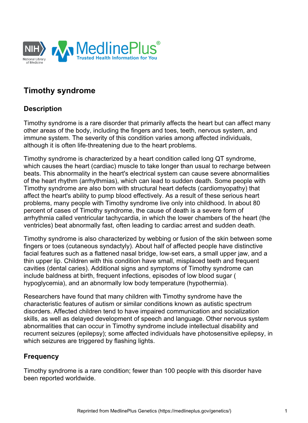 Timothy Syndrome