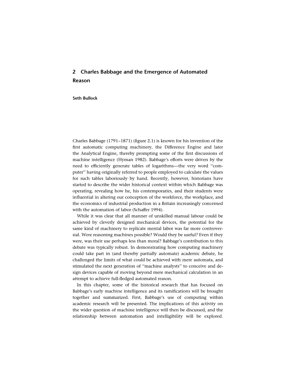 2 Charles Babbage and the Emergence of Automated Reason