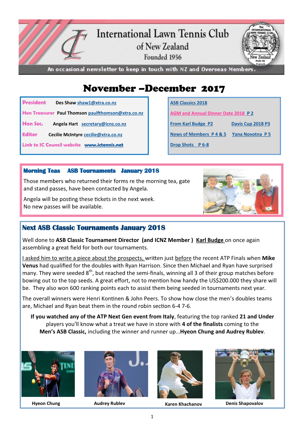 November –December 2017