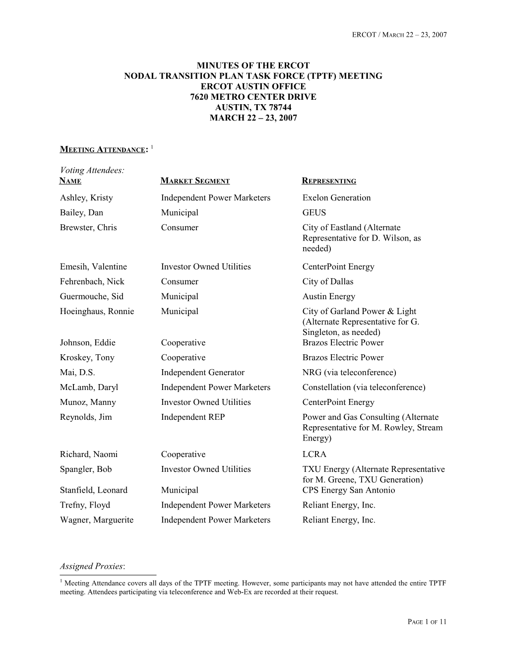 032207 Draft TPTF Meeting Minutes