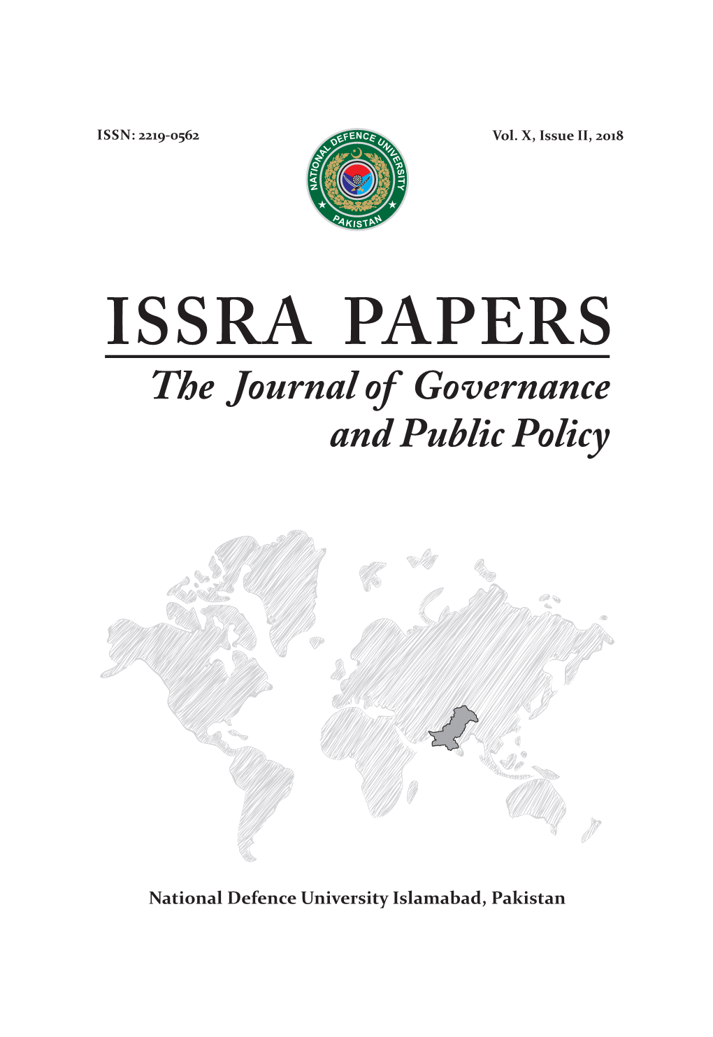 ISSRA Papers Do Not Imply the Official Policy of the National Defence University and Editors Or the Publishers