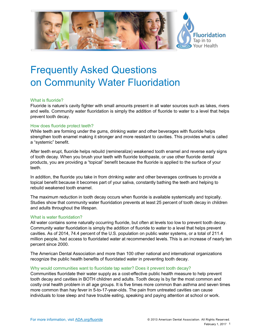 Fluoridation Faqs