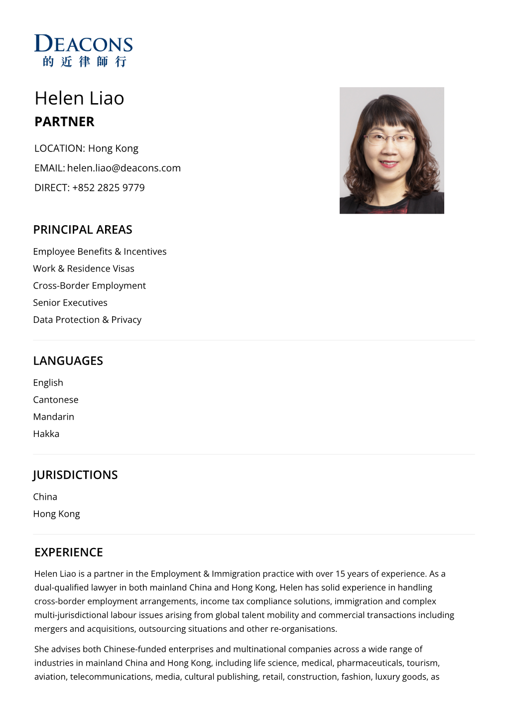 Helen Liao PARTNER