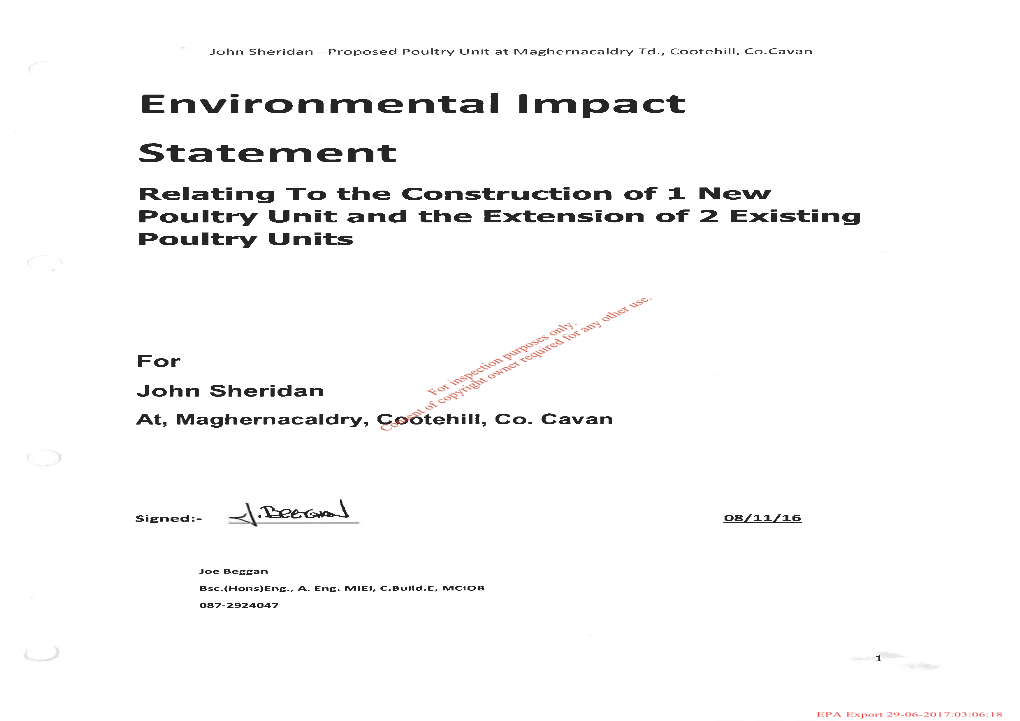 Environ.Mental Impact Statement