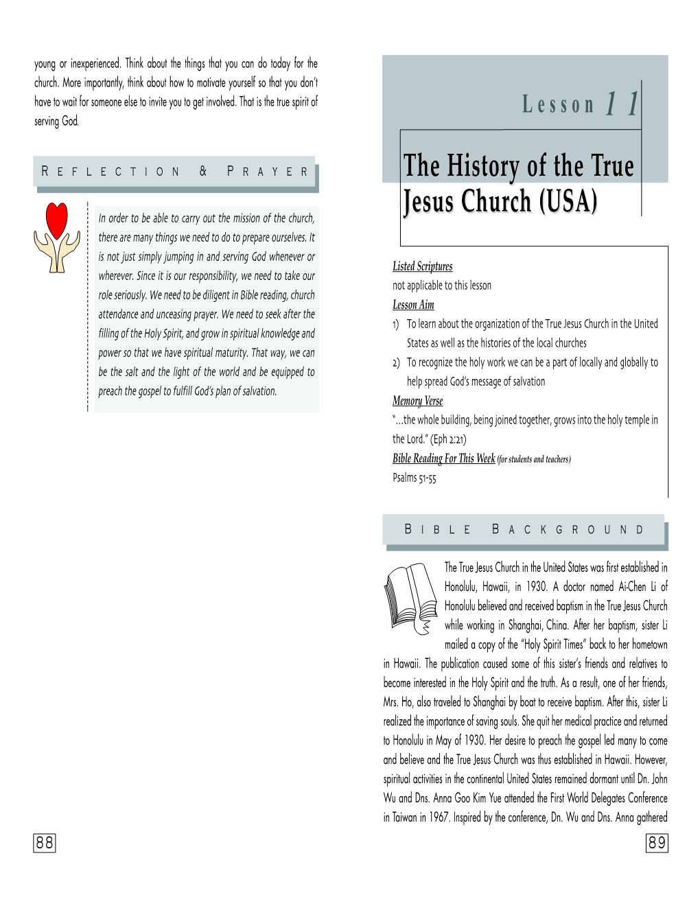 The History of the True Jesus Church (USA)