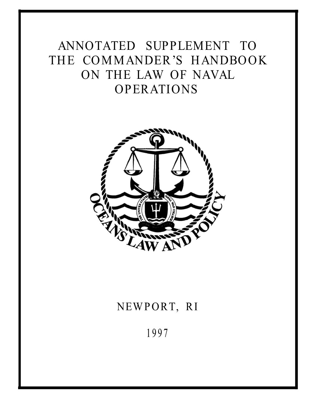 Annotated Supplement to the Commander's Handbook On