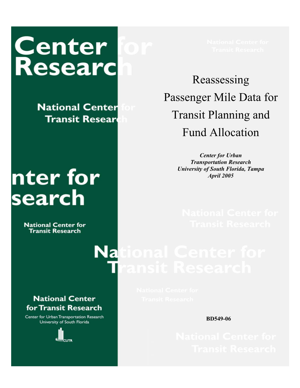 Passenger Miles Data for Fixed-Route Bus Transit