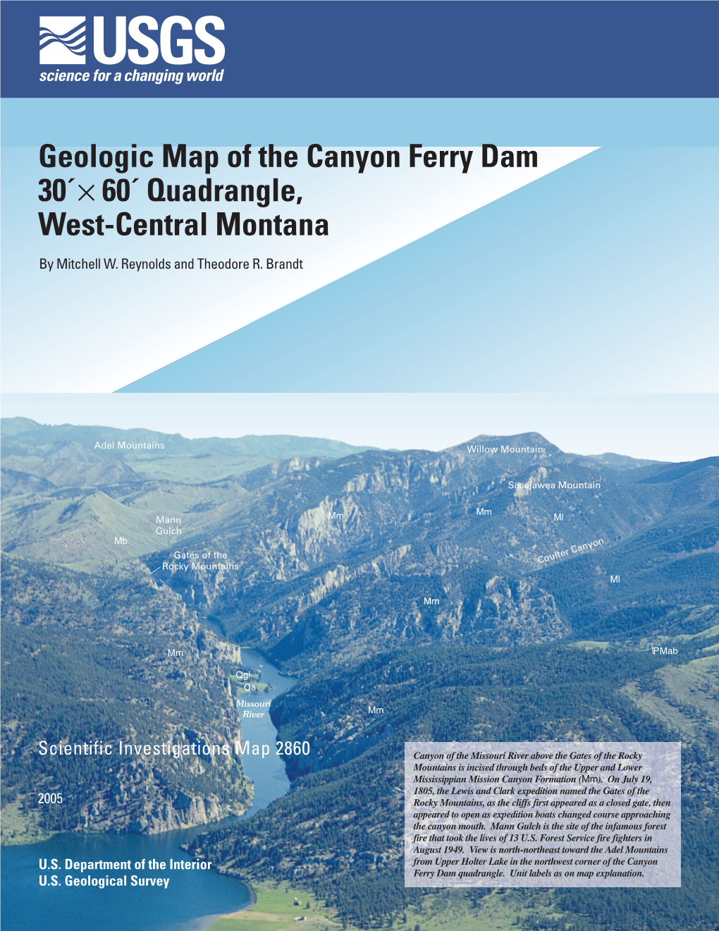 Geologic Map of the Canyon Ferry Dam 30´× 60´ Quadrangle, West-Central Montana