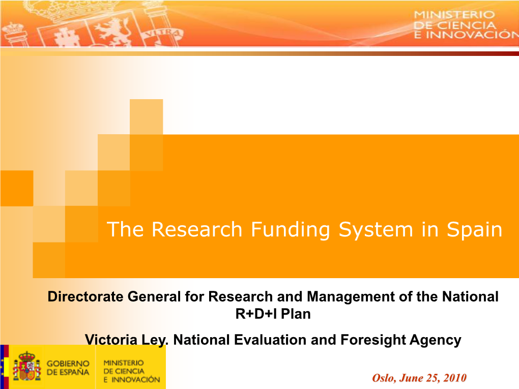 The Research Funding System in Spain
