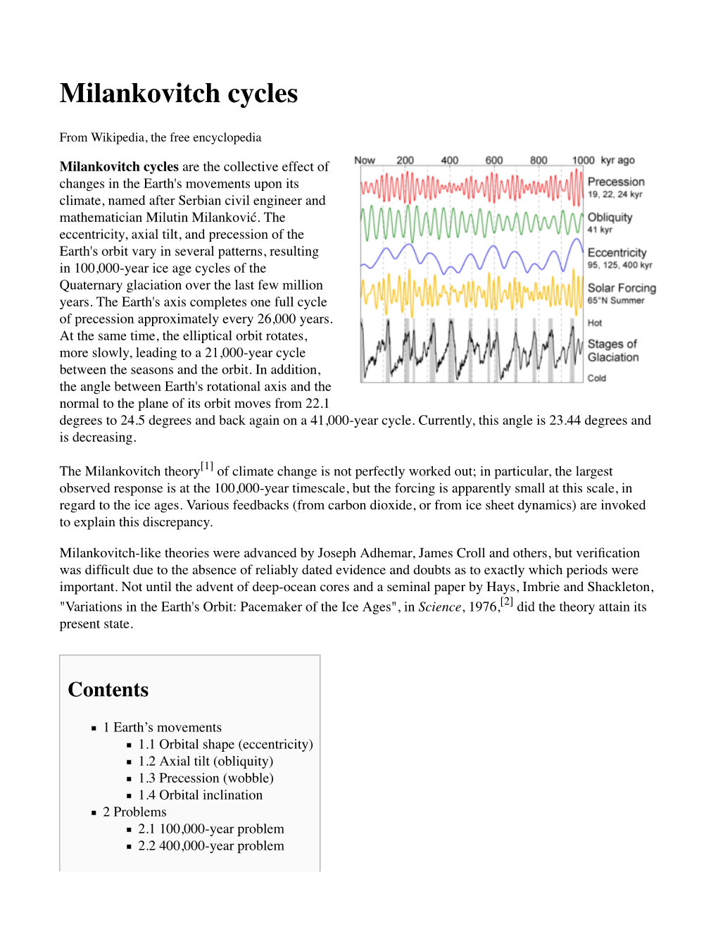 Milankovitch Cycles