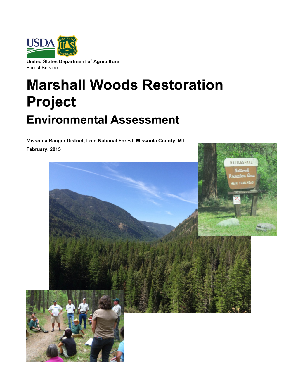 Marshall Woods Restoration Project Environmental Assessment