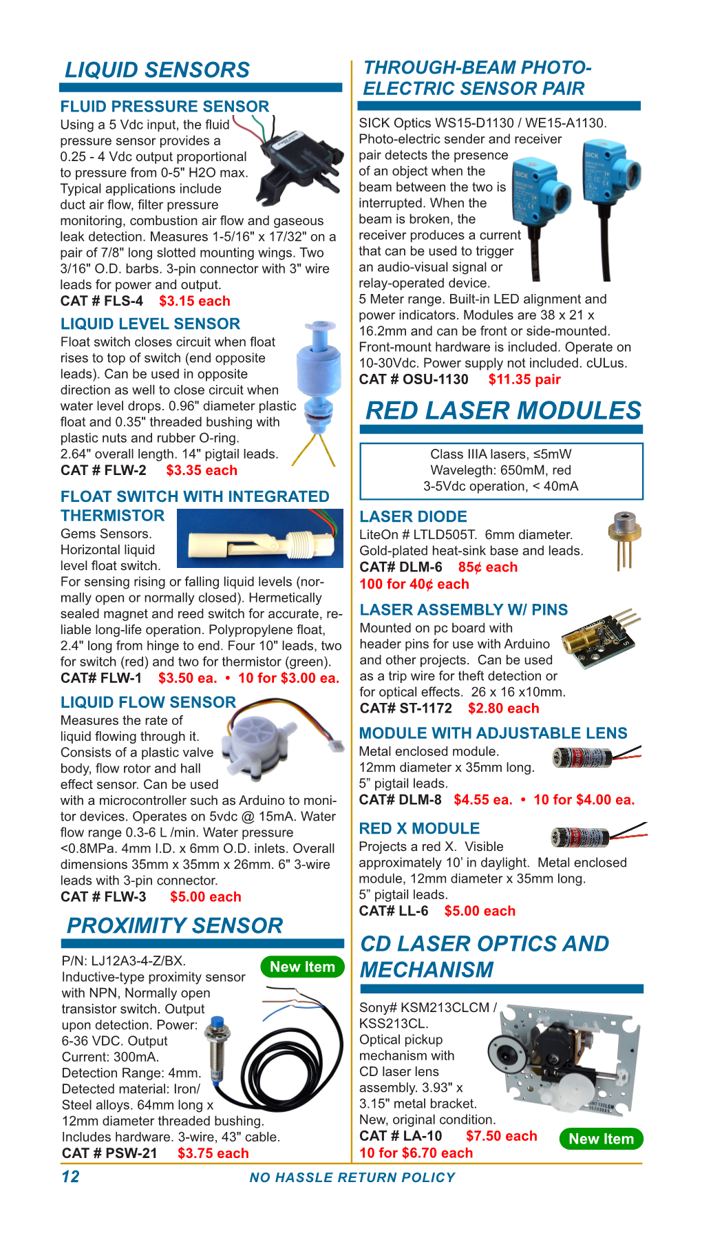 RED LASER MODULES Plastic Nuts and Rubber O-Ring