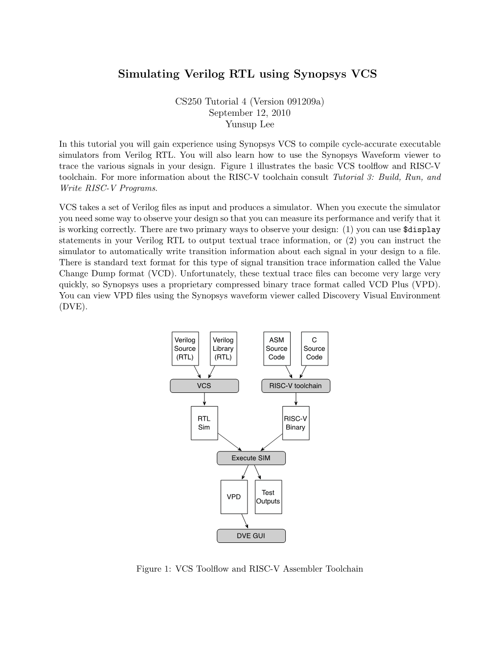 Simulating Verilog RTL Using Synopsys VCS