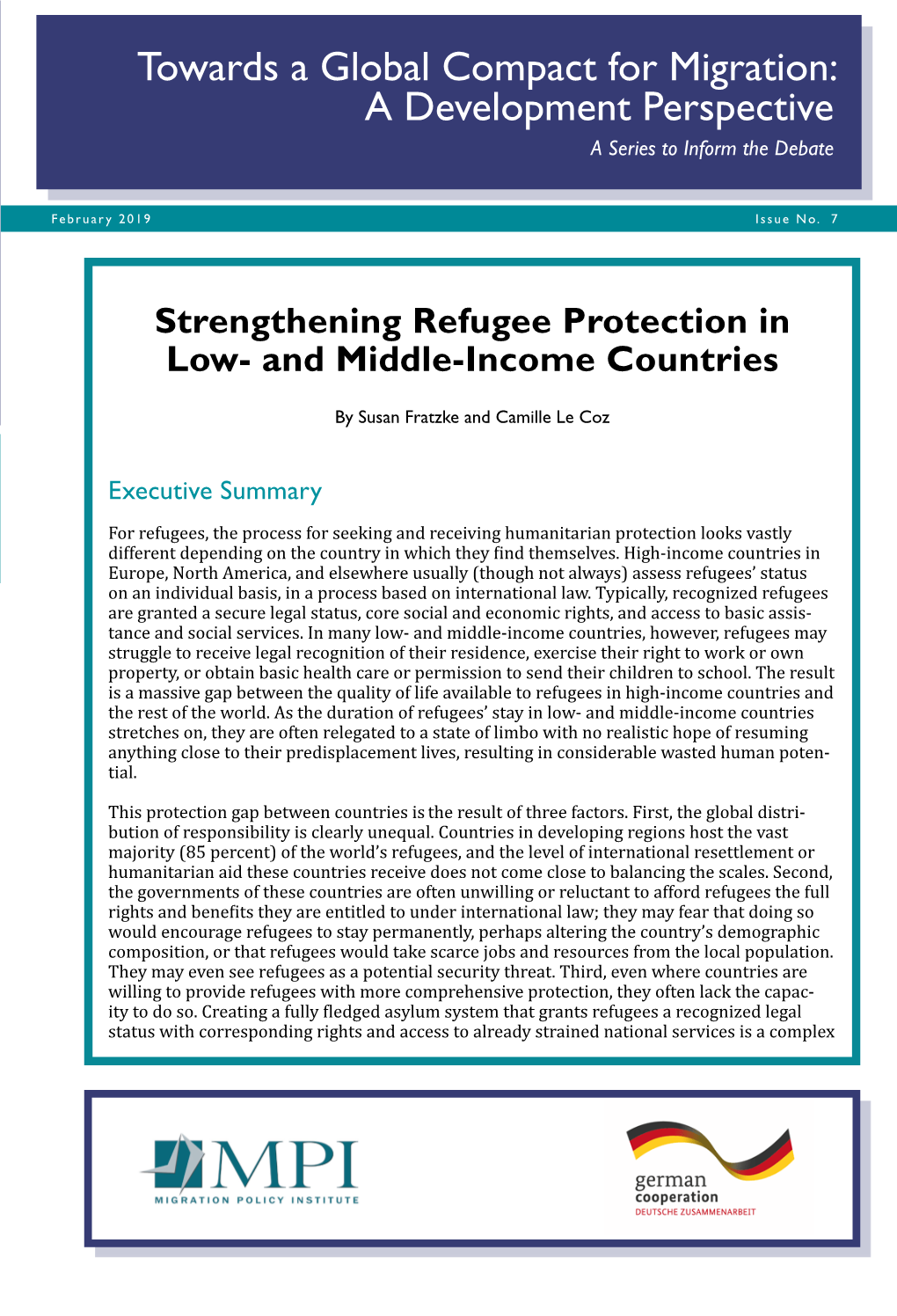 Strengthening Refugee Protection in Low- and Middle-Income Countries