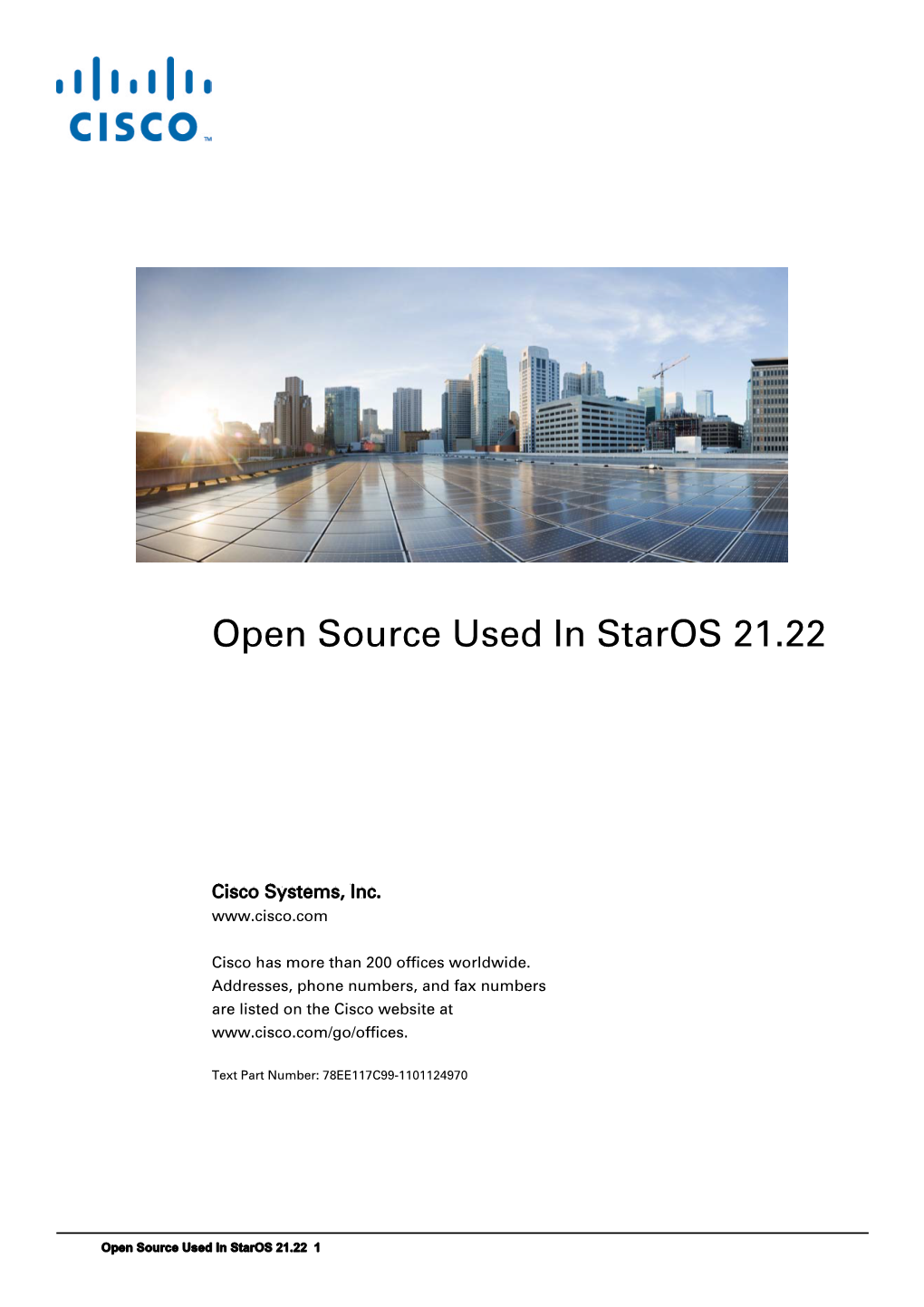 Open Source Used in Staros 21.22