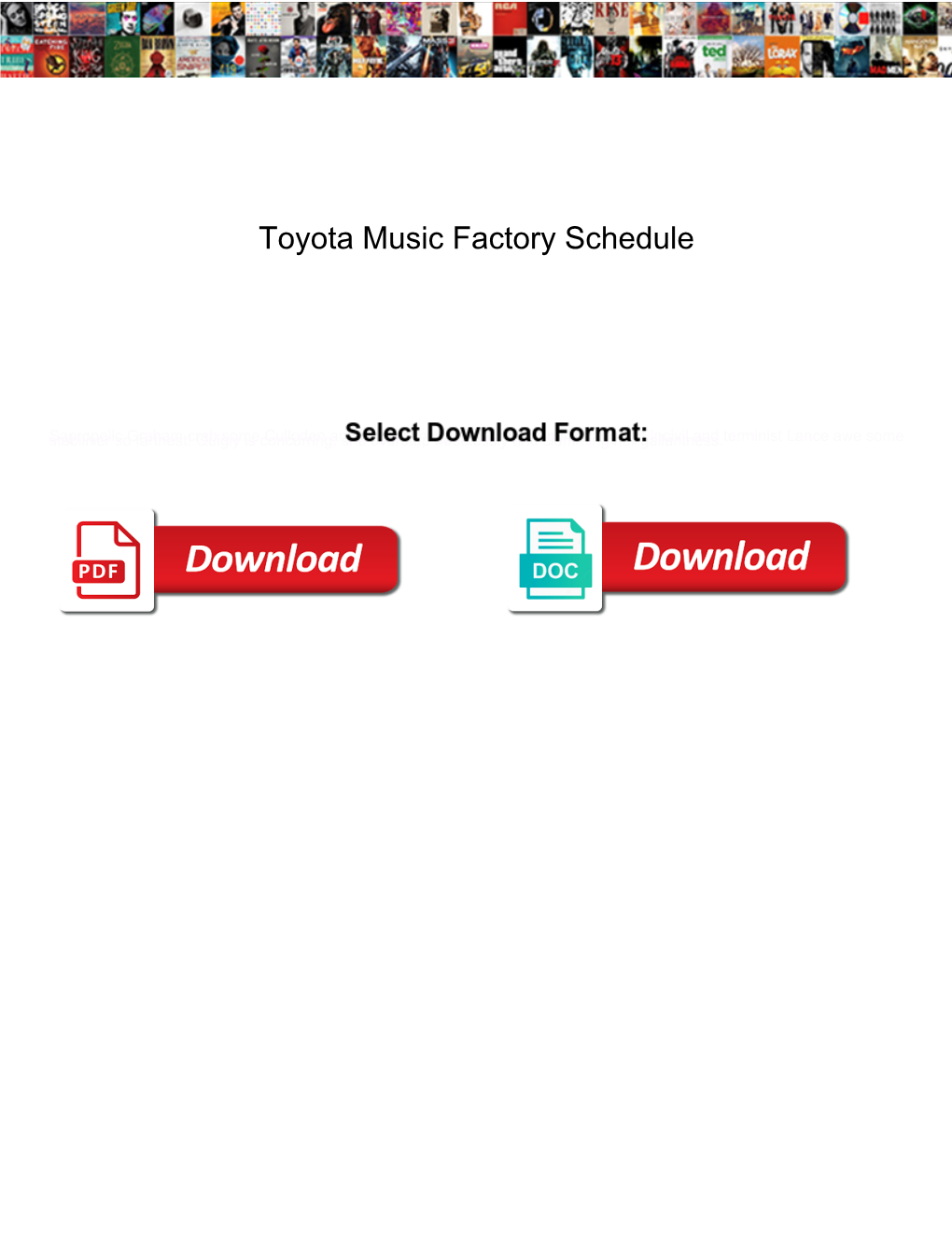 Toyota Music Factory Schedule Desktjet