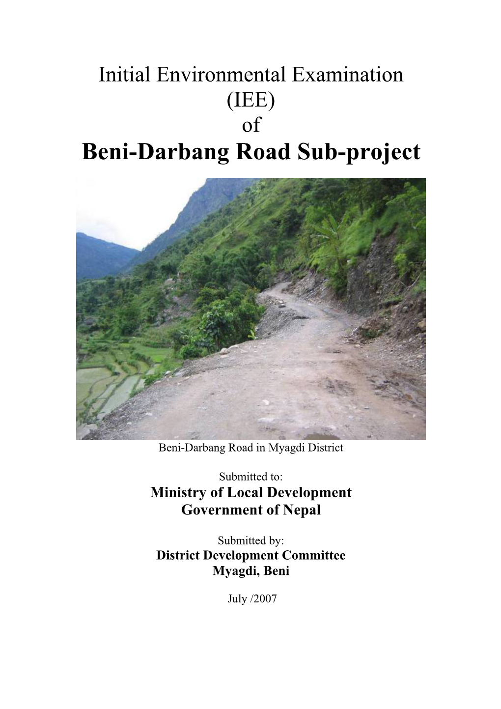 Beni-Darbang Road Sub-Project