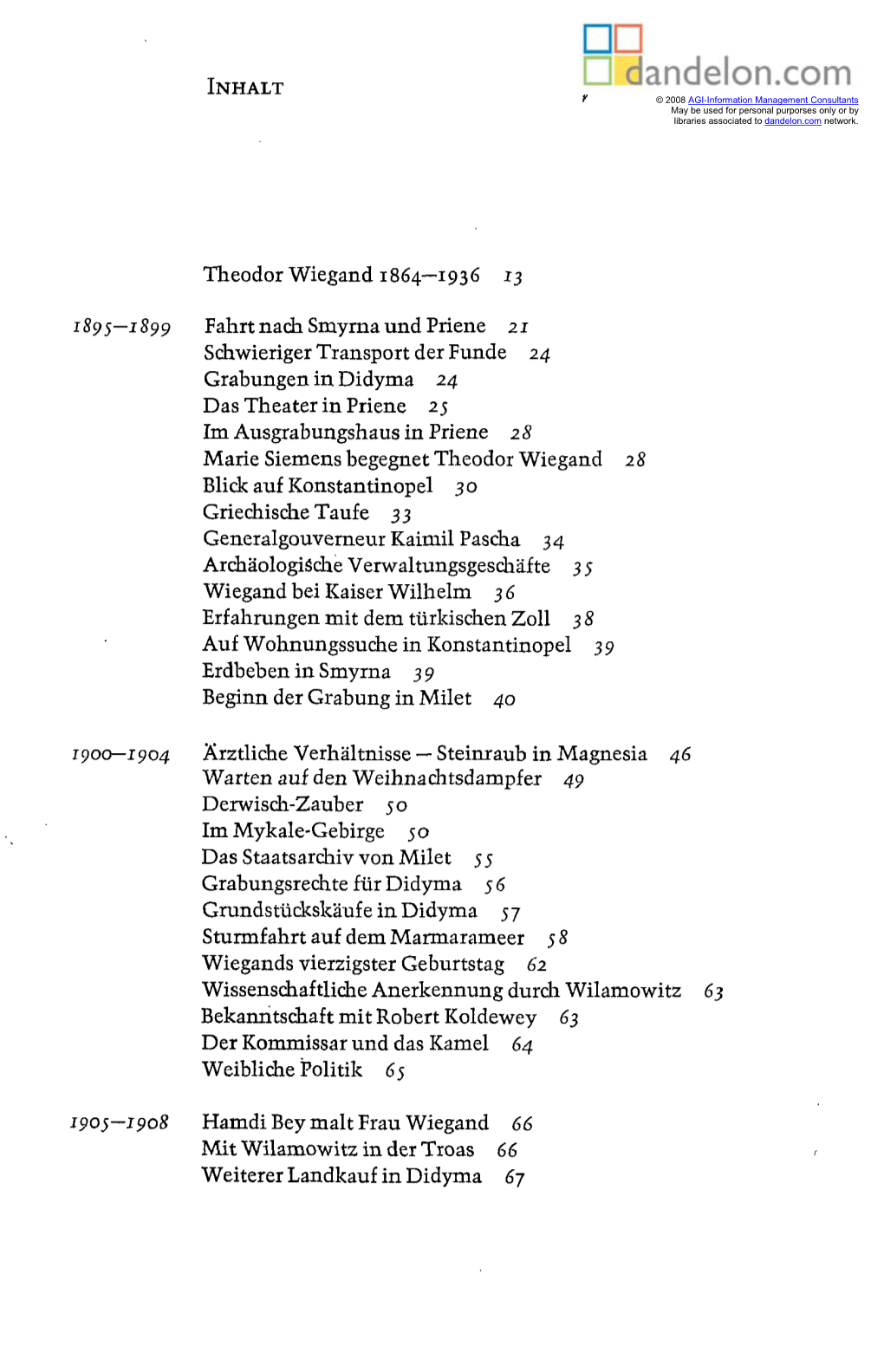 Theodor Wiegand 1864—1936 13 1895—1899 Fahrt Nach Smyrna