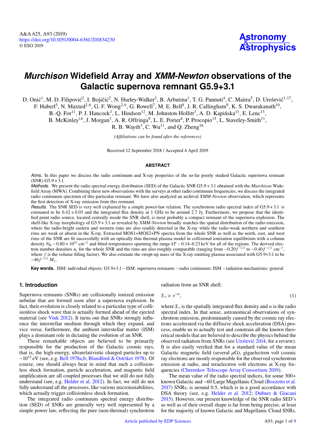 Murchison Widefield Array and XMM-Newton Observations of The