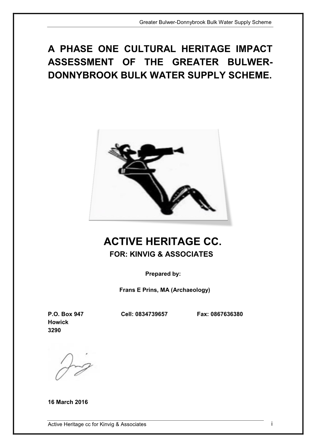 Donnybrook Bulk Water Supply Scheme