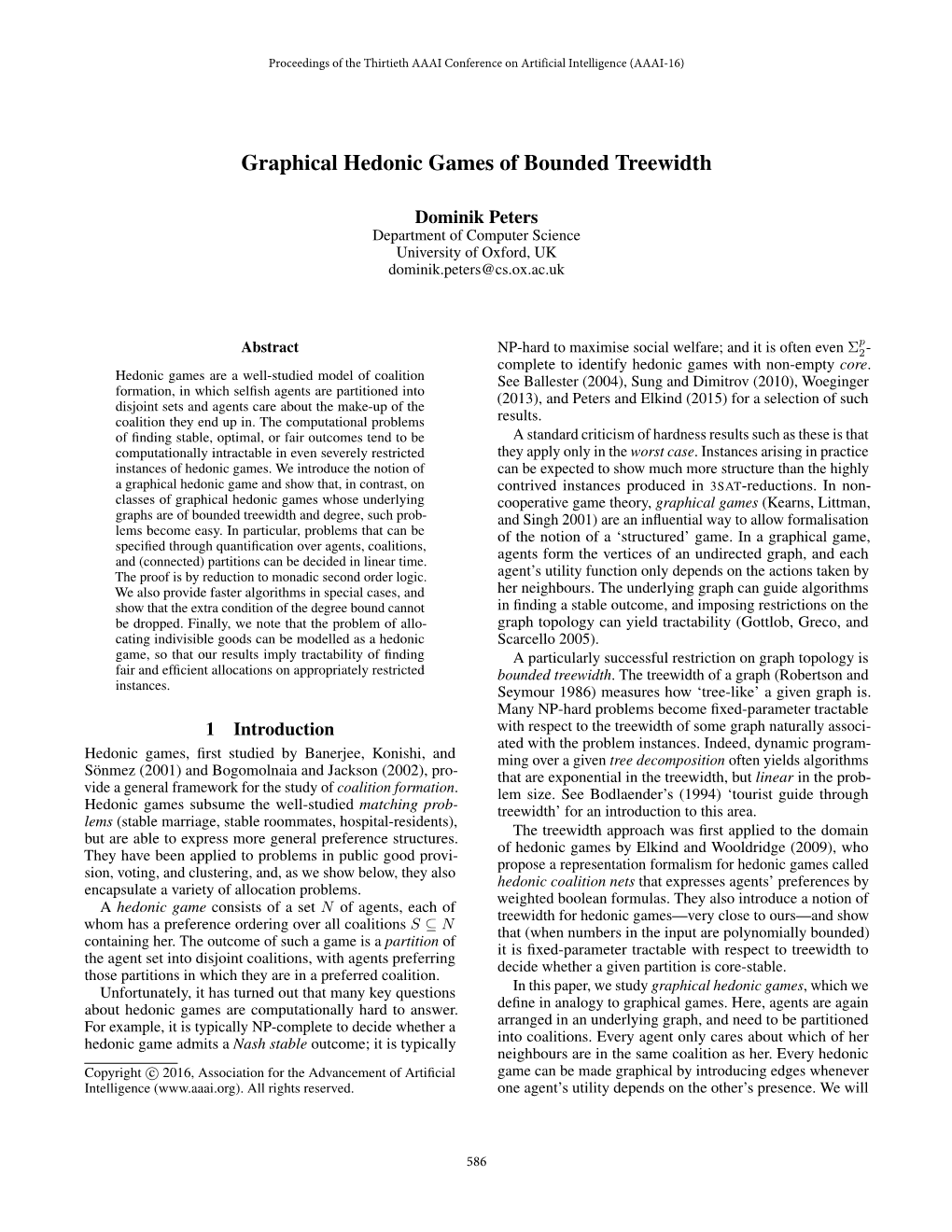 Graphical Hedonic Games of Bounded Treewidth