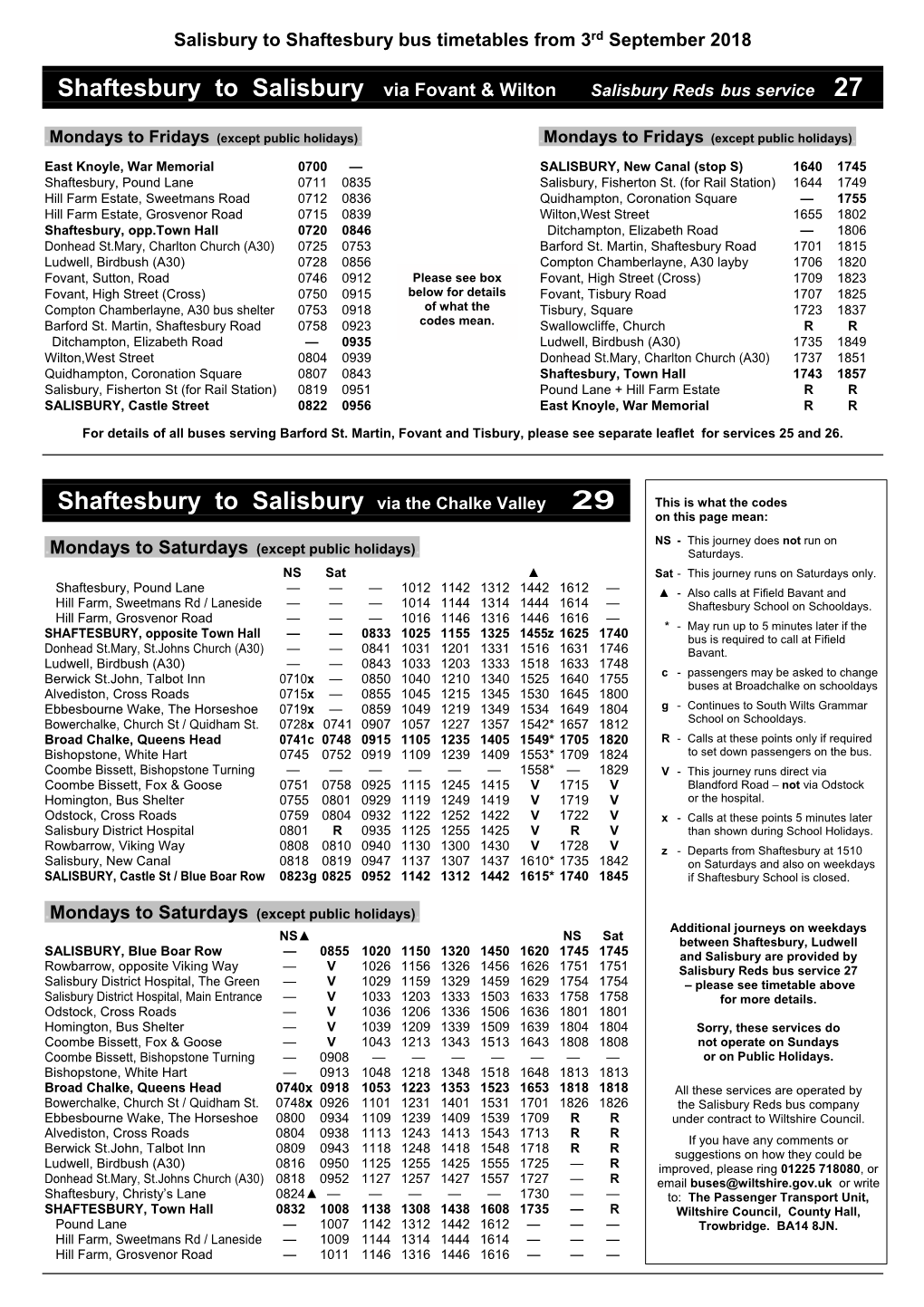 Shaftesbury to Salisbury Via Fovant & Wilton Shaftesbury to Salisbury Via