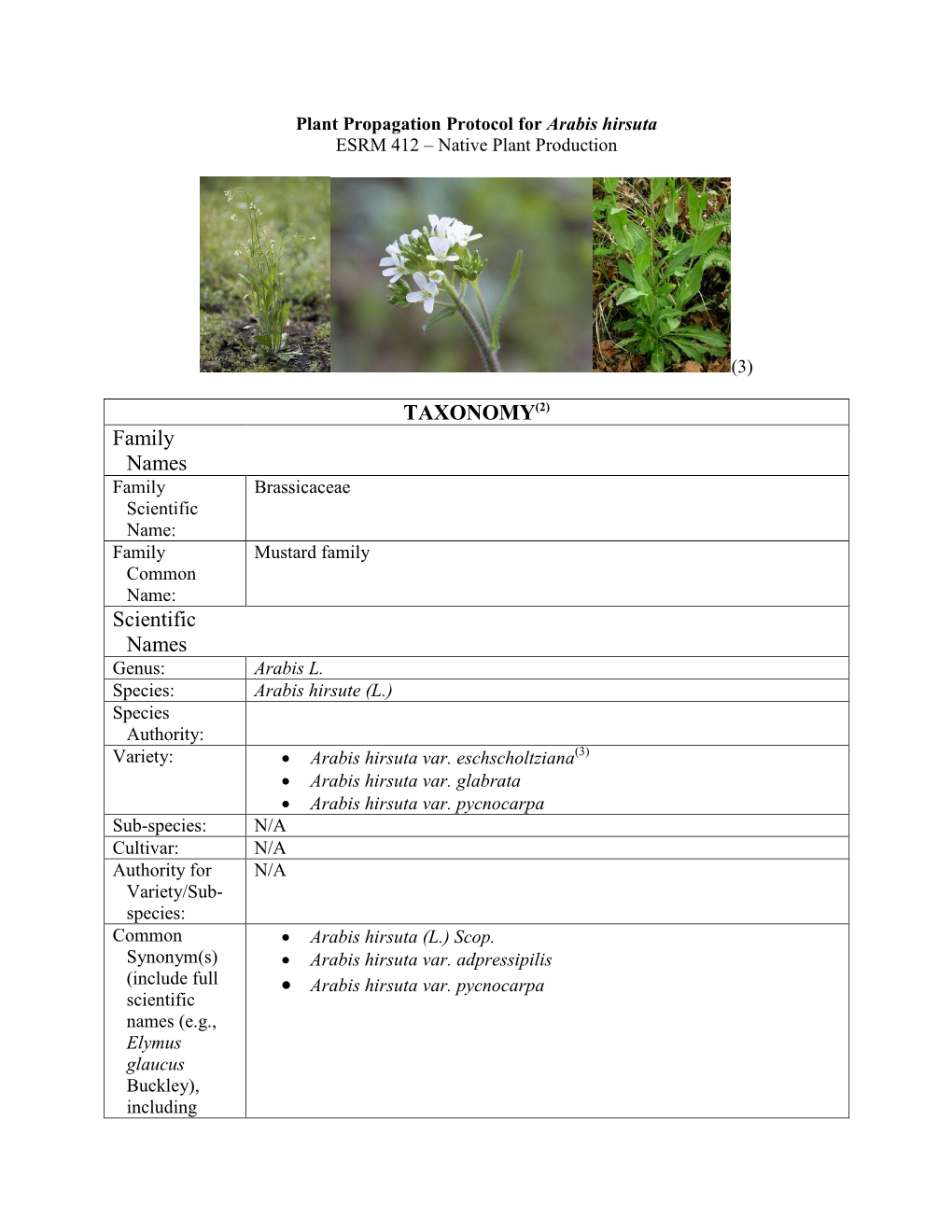 Draft Plant Propagation Protocol