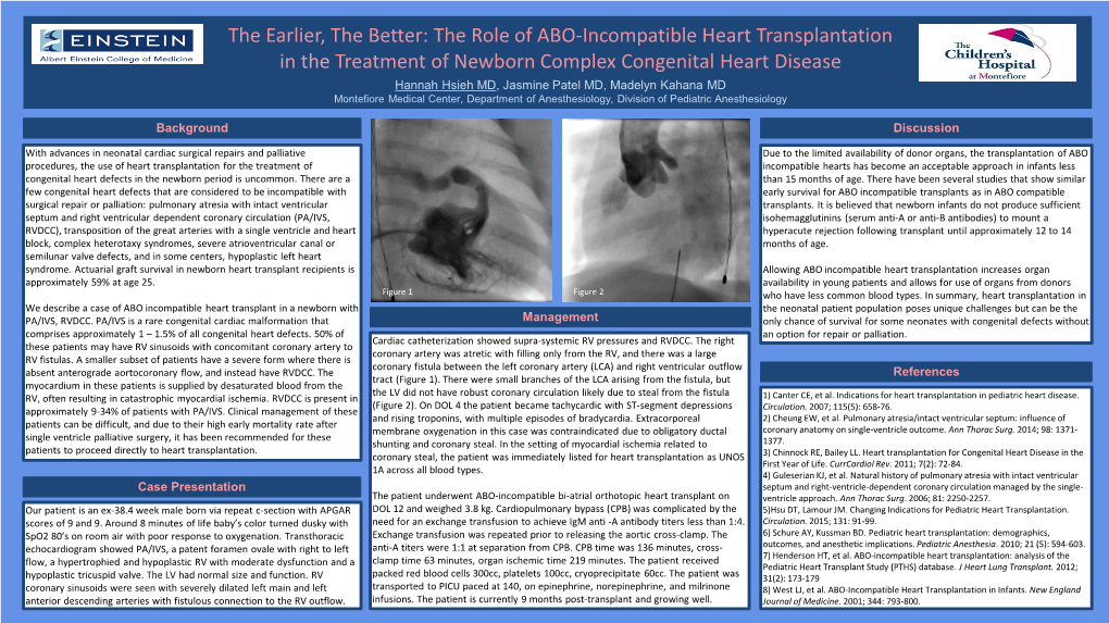 The Role of ABO-Incompatible Heart Transplantation in the Treatment of Newborn Complex Congenital Heart Disease