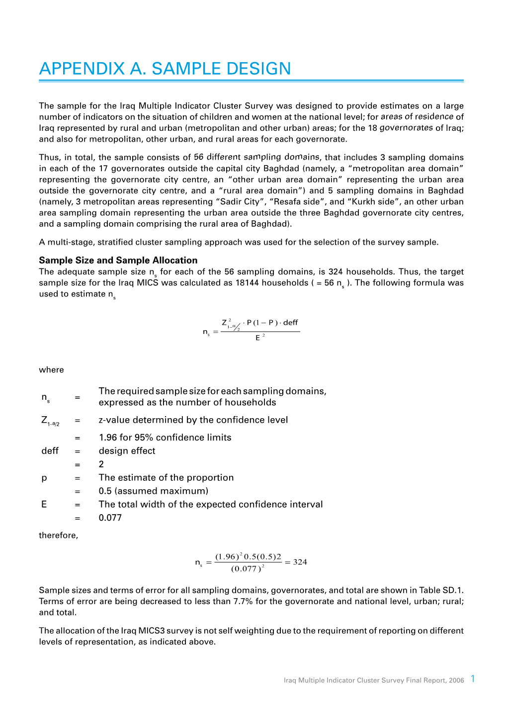 Appendix A. Sample Design