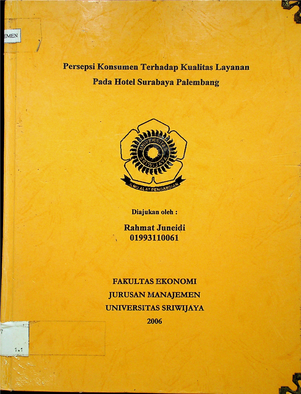 Persepsi Konsumen Terhadap Kualitas Layanan Pada Hotel