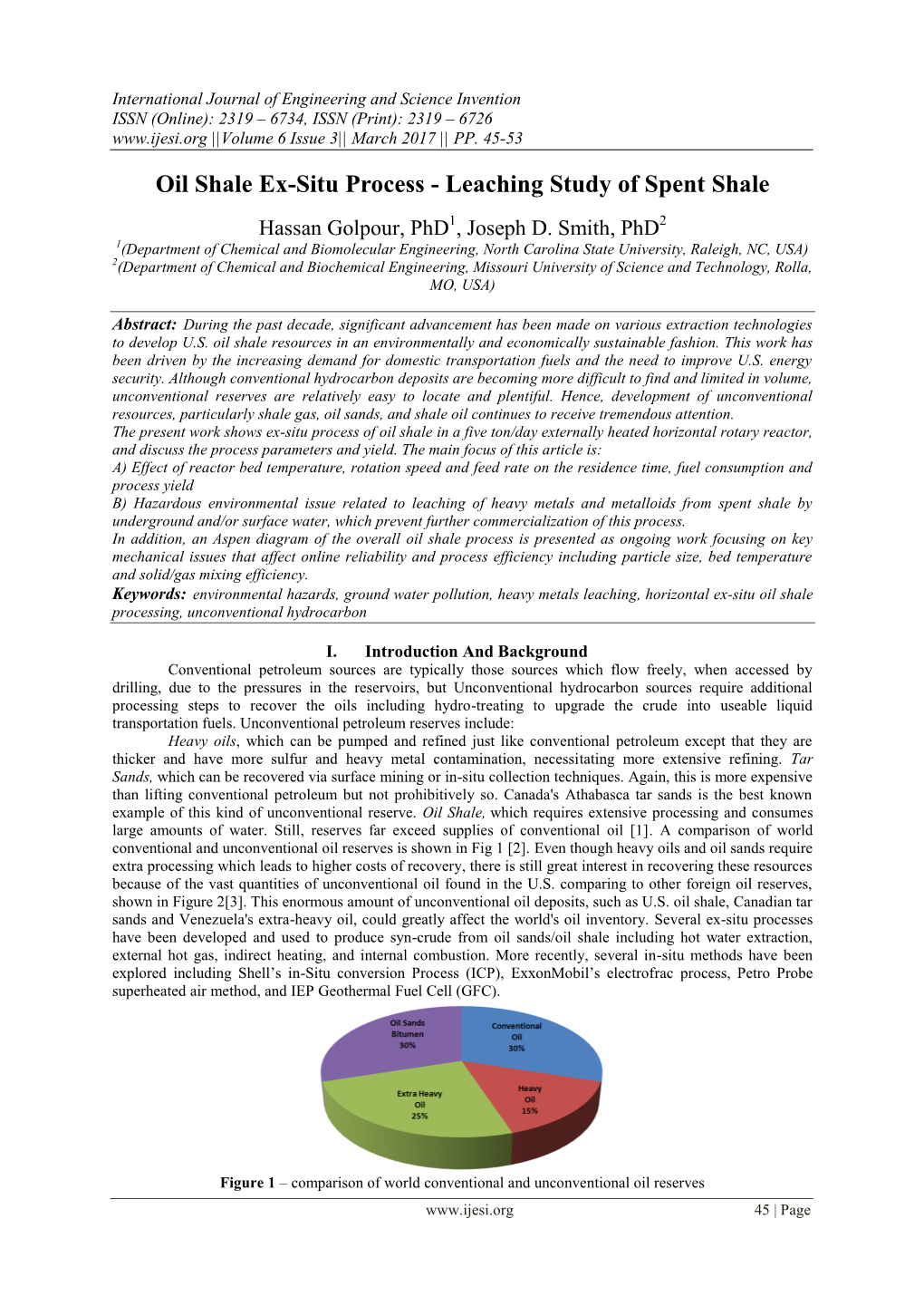 Oil Shale Ex-Situ Process - Leaching Study of Spent Shale